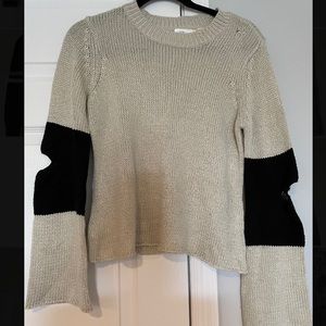 Beige RD Style sweater, open elbows